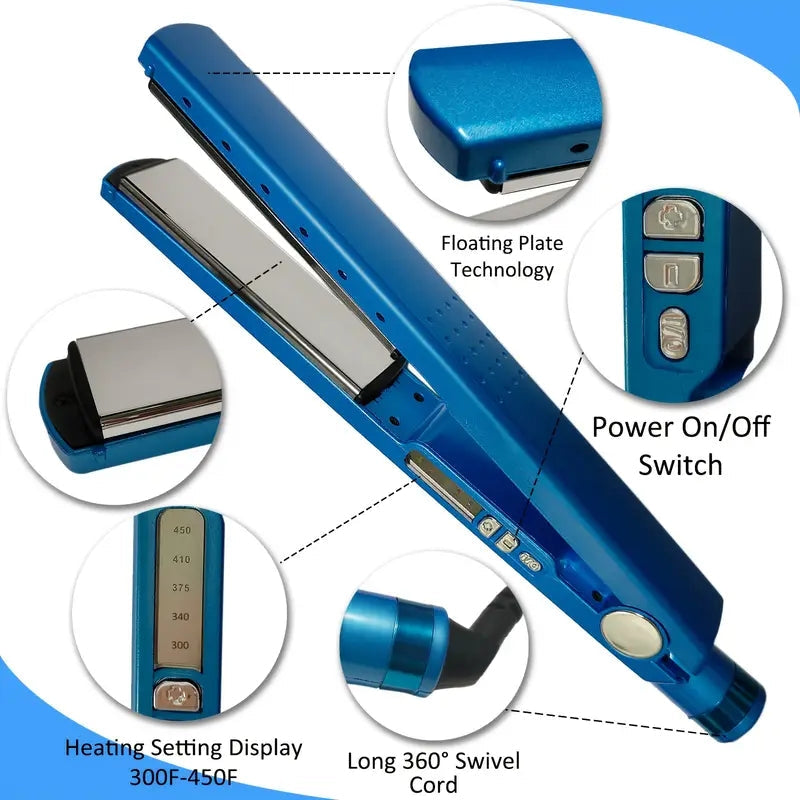 COMBO 3 En 1 NANO TITANIUM PLANCHA + PEINE + RIZADOR