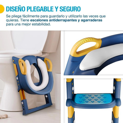 Asiento de Entrenamiento con Escalera: Facilita el Aprendizaje del Baño para tu Hijo🤩 🤩 | Baño para niños - (PAGO CONTRAENTREGA)
