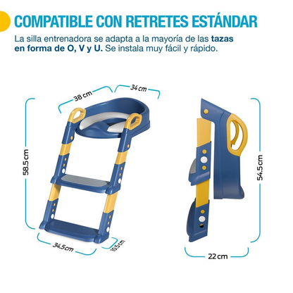 Asiento de Entrenamiento con Escalera: Facilita el Aprendizaje del Baño para tu Hijo🤩 🤩 | Baño para niños - (PAGO CONTRAENTREGA)