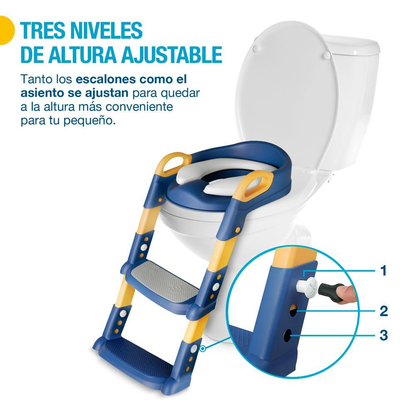 Asiento de Entrenamiento con Escalera: Facilita el Aprendizaje del Baño para tu Hijo🤩 🤩 | Baño para niños - (PAGO CONTRAENTREGA)